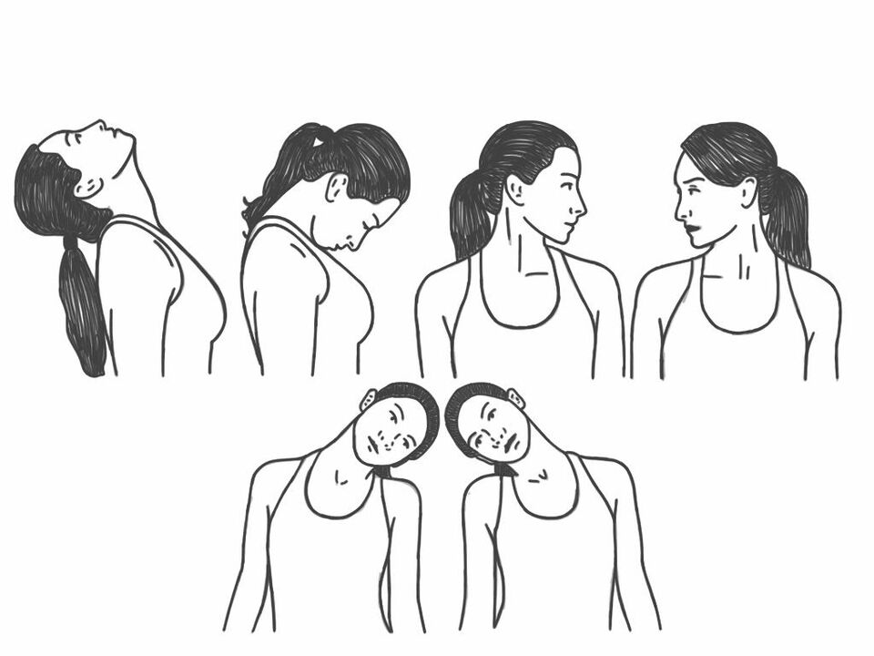 Effectuer une série d'inclinaisons de la tête préviendra l'ostéochondrose cervicale
